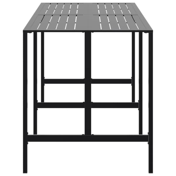 vidaXL barbord 200x100x110 cm pulverlakeret stål sort