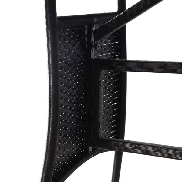 vidaXL havebord sort 80 x 80 x 74 cm polyrattan