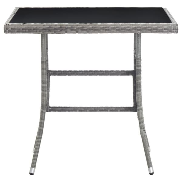 vidaXL Trädgårdsbord grå 80x80x74 cm konstrotting