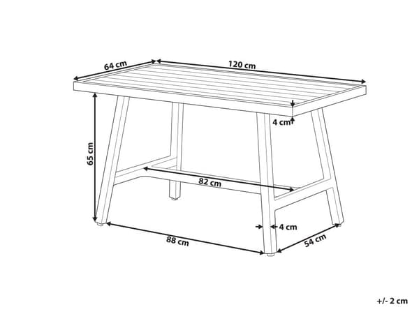 Havebord hvid aluminium 120 x 64 cm 6 sæder moderne stil have udendørsbrug udebord