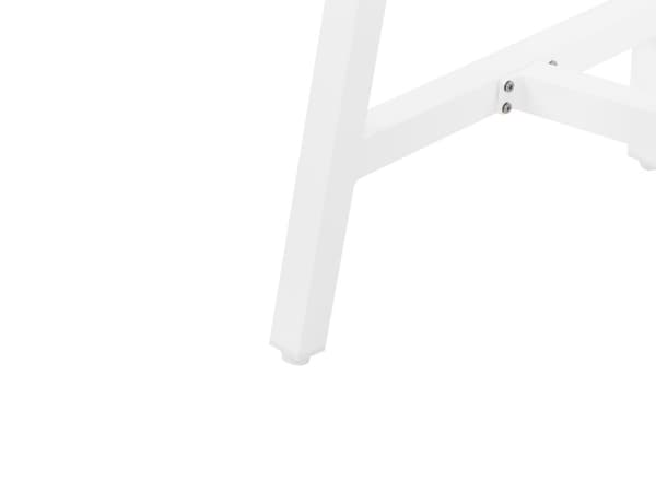 Havebord hvid aluminium 120 x 64 cm 6 sæder moderne stil have udendørsbrug udebord