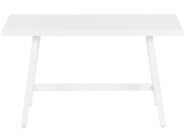 Puutarhapöytä valkoinen alumiini 120 x 64 x 69 cm suorakulmio skandinaavinen tyyli