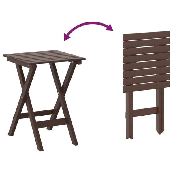 vidaXL sidebord foldbart massivt poppeltræ brun