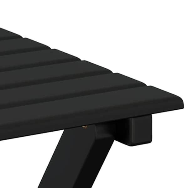 vidaXL sidebord foldbart massivt poppeltræ sort