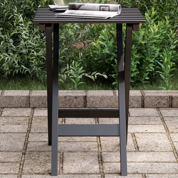 vidaXL sidebord foldbart massivt poppeltræ sort