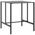 Miniatyrbillede 3 af 9: vidaXL barbord 100x100x110 cm pulverlakeret stål sort
