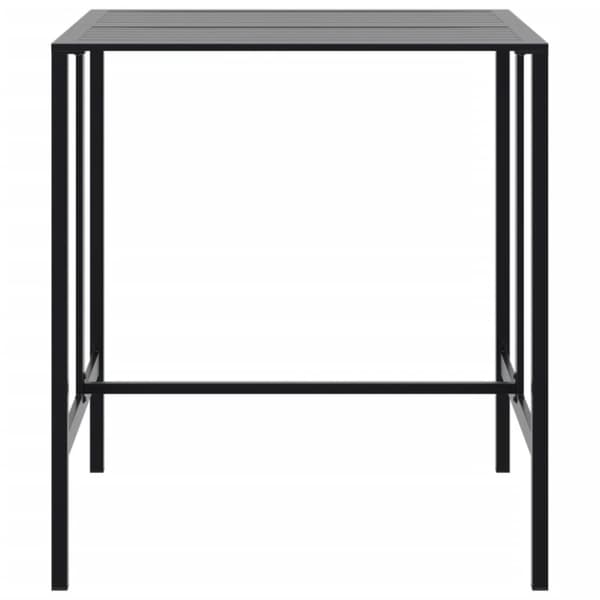 vidaXL barbord 100x100x110 cm pulverlakeret stål sort