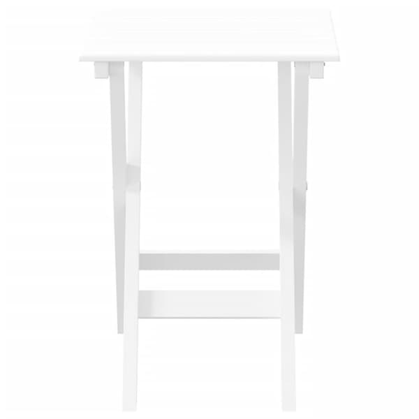 vidaXL Sammenleggbart sidebord hvit heltre poppeltre