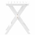 Miniatyrbilde 6 av 10: vidaXL Sammenleggbart sidebord hvit heltre poppeltre