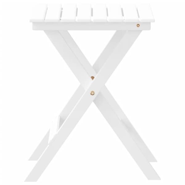 vidaXL Sammenleggbart sidebord hvit heltre poppeltre