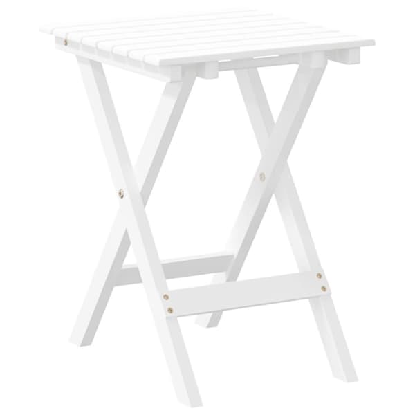vidaXL Sammenleggbart sidebord hvit heltre poppeltre
