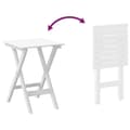 Miniatyrbilde 9 av 10: vidaXL Sammenleggbart sidebord hvit heltre poppeltre
