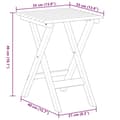 Miniatyrbild 10 av 10: vidaXL Sidobord hopfällbar brun massivt poppelträ