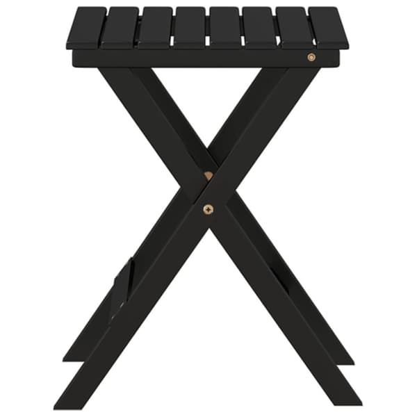 vidaXL Sammenleggbart sidebord svart heltre poppeltre