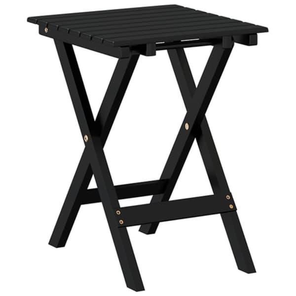 vidaXL Sammenleggbart sidebord svart heltre poppeltre