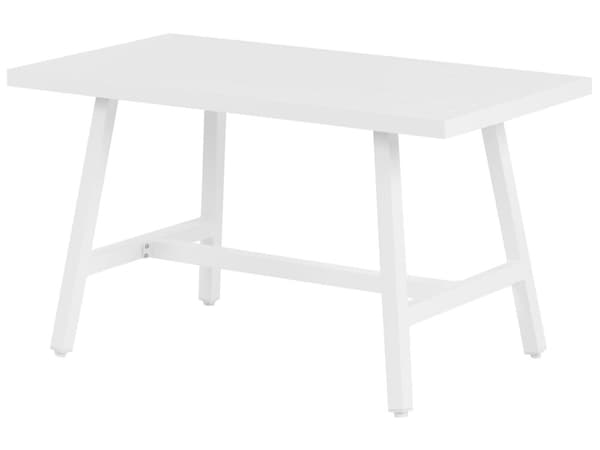 Hagebord Hvit Aluminium 120 x 64 cm Rektangulær form Moderne og industriell stil Hagemøbler Spisebord