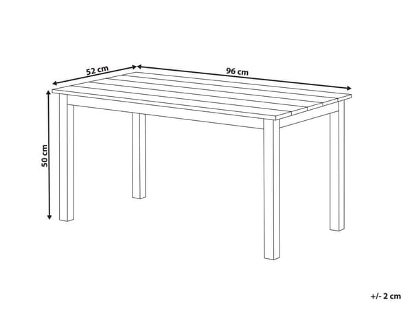 Hagebord Lyst tre Svart 96 x 52 cm Bordplate i syntetisk tre Ramme i aluminium Moderne design Sofabord Hagemøbler