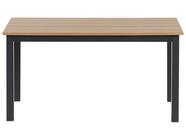 Hagebord Lyst tre Svart 96 x 52 cm Bordplate i syntetisk tre Ramme i aluminium Moderne design Sofabord Hagemøbler
