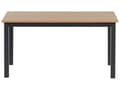 Miniatyrbilde 4 av 7: Hagebord Lyst tre Svart 96 x 52 cm Bordplate i syntetisk tre Ramme i aluminium Moderne design Sofabord Hagemøbler