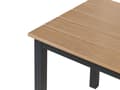 Miniatyrbilde 5 av 7: Hagebord Lyst tre Svart 96 x 52 cm Bordplate i syntetisk tre Ramme i aluminium Moderne design Sofabord Hagemøbler