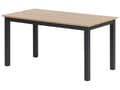 Miniatyrbilde 1 av 7: Hagebord Lyst tre Svart 96 x 52 cm Bordplate i syntetisk tre Ramme i aluminium Moderne design Sofabord Hagemøbler