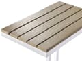 Miniatyrbilde 6 av 8: Utendørs sidebord Lyst tre Hvit 60 x 35 cm Bordplate i syntetisk tre Ramme i aluminium Moderne design Hagebord Hagemøbler