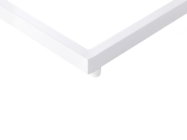 Utendørs sidebord Lyst tre Hvit 60 x 35 cm Bordplate i syntetisk tre Ramme i aluminium Moderne design Hagebord Hagemøbler