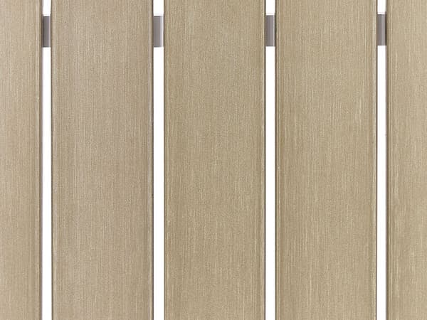 Utendørs sidebord Lyst tre Hvit 60 x 35 cm Bordplate i syntetisk tre Ramme i aluminium Moderne design Hagebord Hagemøbler