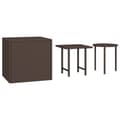 Miniatyrbillede 3 af 8: vidaXL sideborde 3 stk. til haven polyrattan brun