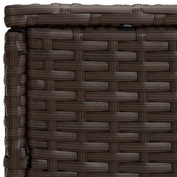vidaXL sideborde 3 stk. til haven polyrattan brun