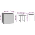 Miniatyrbillede 8 af 8: vidaXL sideborde 3 stk. til haven polyrattan brun