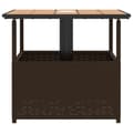 Miniatyrbillede 7 af 11: vidaXL havebord med parasolhul 55x55x46,5 cm polyrattan brun