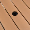 Miniatyrbillede 9 af 11: vidaXL havebord med parasolhul 55x55x46,5 cm polyrattan brun