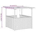 Miniatyrbillede 11 af 11: vidaXL havebord med parasolhul 55x55x46,5 cm polyrattan brun