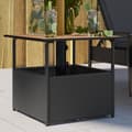 Pikkukuva 2 / 10: vidaXL Puutarhapöytä aurinkovarjoreikä musta 55x55x46,5 cm PE-rottinki