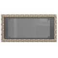 Miniatyrbillede 9 af 11: vidaXL havesidebord med glastop 58x27,5x55 cm polyrattan lysegrå