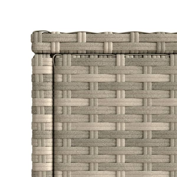vidaXL havesidebord med glastop 58x27,5x55 cm polyrattan lysegrå
