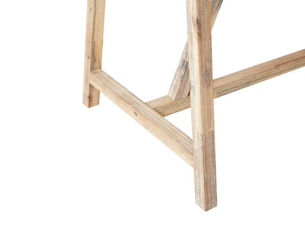 Havebord Gråt lyst træ 140 x 70 cm Cementbordplade Ben i akacietræ Klassisk design Spisebord Havemøbler