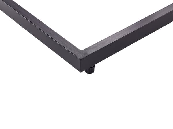 Trädgårdsbord Ljus Plast Träskiva Svart Aluminium Ram