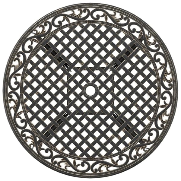 havebord Ø90x75 cm støbt aluminium bronzefarvet
