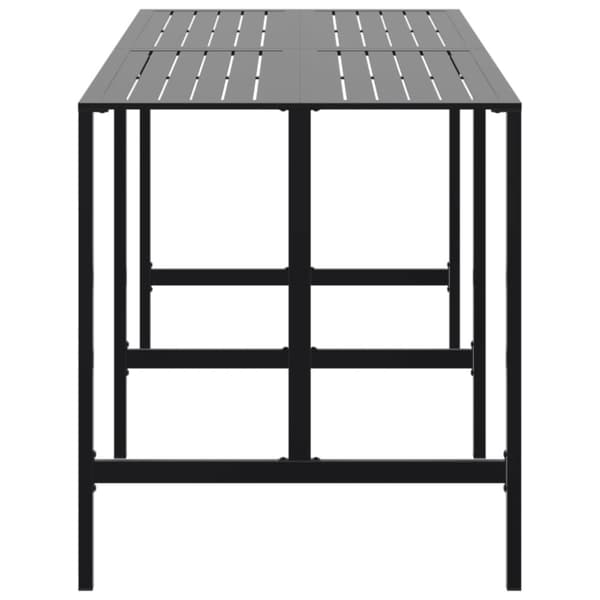 Barbord svart 200x100x110 cm pulverlackerat stål