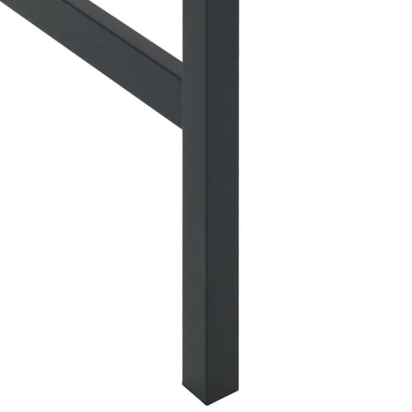 Barbord svart 200x100x110 cm pulverlackerat stål
