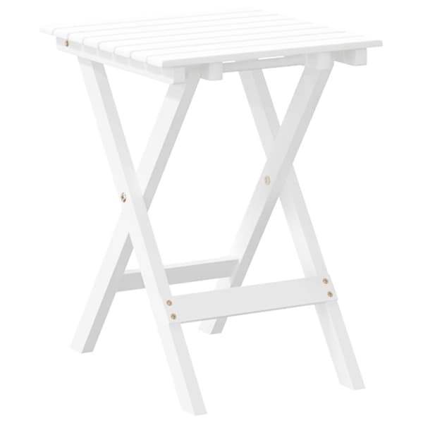 sidebord foldbart massivt poppeltræ hvid