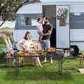 Miniatyrbild 3 av 4: XMTECH 120x60cm Utdragbart campingbord Fällbart bord Trädgårdsbord Camping picknickbord utan stol