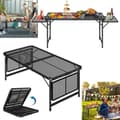 Miniatyrbild 1 av 4: XMTECH 120x60cm Utdragbart campingbord Fällbart bord Trädgårdsbord Camping picknickbord utan stol