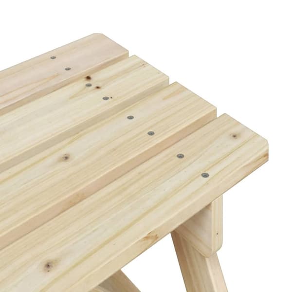 vidaXL Piknikbord for 4 barn med parasollhull heltre gran