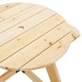 Miniatyrbilde 8 av 10: vidaXL Piknikbord for 4 barn med parasollhull rund heltre gran