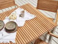 Miniatyrbilde 4 av 8: Hagebord Light Certified Teak Wood Stainless Steel Silver Frame Rektangulært 200 x 90 cm Klassisk Tradisjonell Utendørs Design