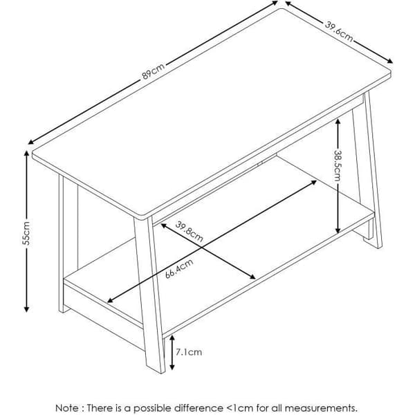 Furinno Beginning TV Entertainment Center, Trä, One Size, French Oak Grey - 18041