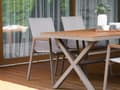Miniatyrbild 5 av 11: Trädgårdsmatbord Taupe Aluminiumram 4-6 Sittplatser Väderbeständigt Utomhus Uteplats
